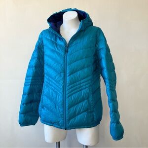 Xersion | Packable Down Filled Hooded Zip Puffer Jacket